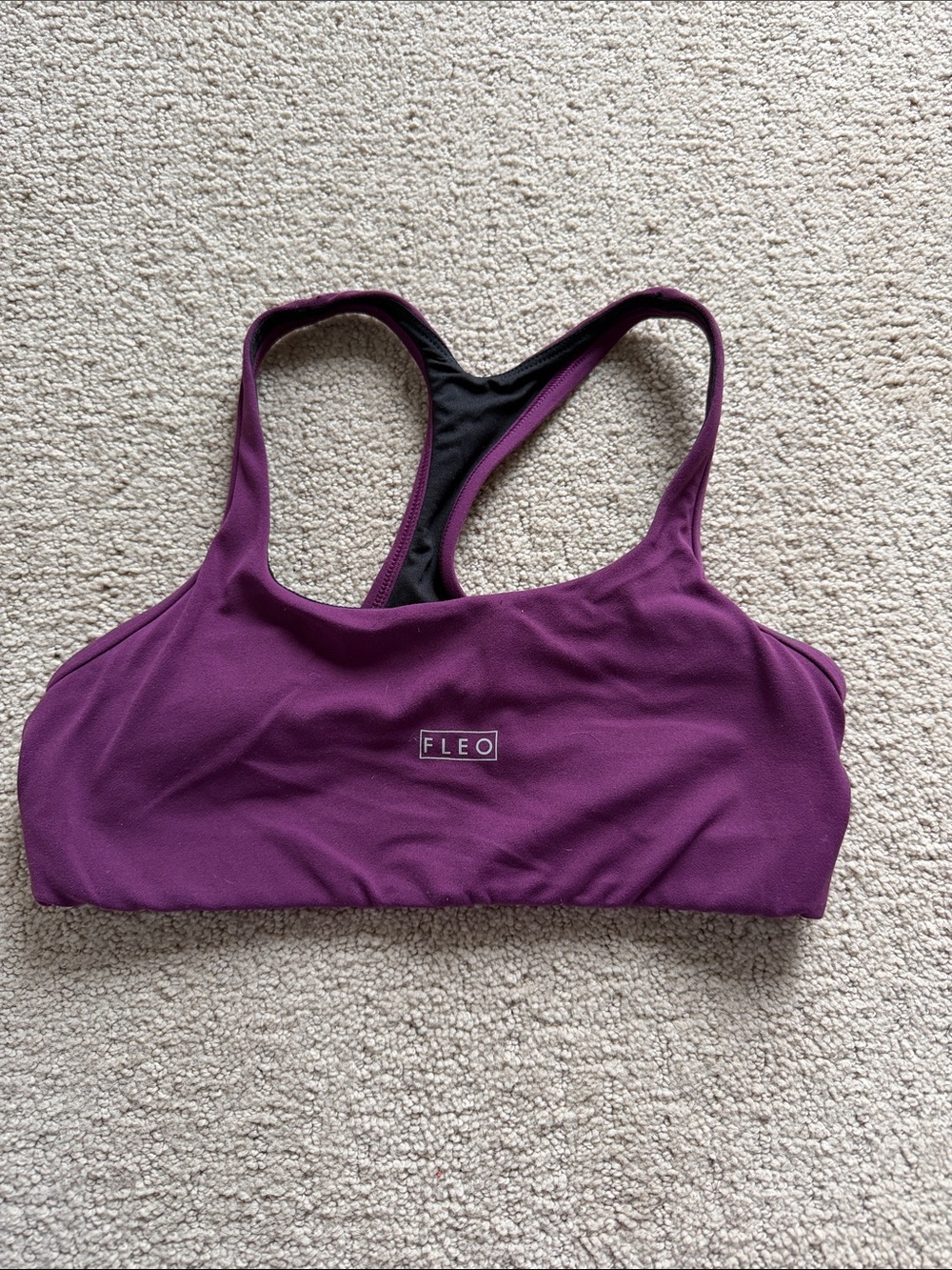 Fleo Women's Purple Sports Bra - Racerback Support